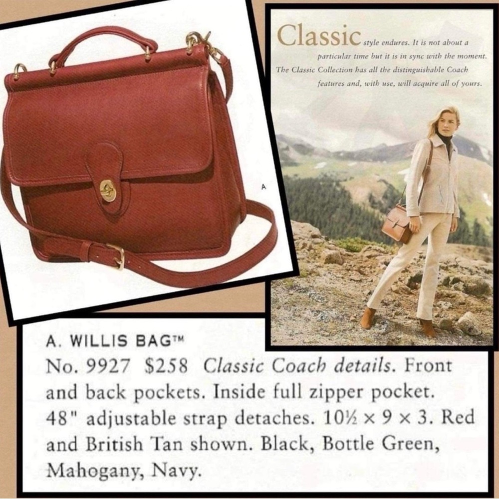 ❤️SOLD❤️Vintage Coach Mahogany Willis Bag 9927 - Picture 14 of 14